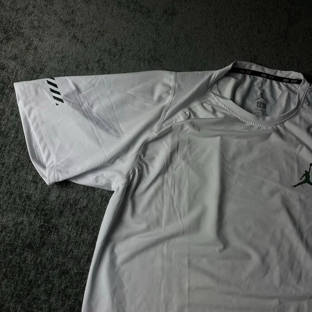 Nike Air Jordan 23 short Sleeve White Shirt Dri Fit 4XL